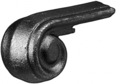 Crosse en fer forgé de 120mm de long, 65mm de haut et 51mm de large. compatible avec la réf 00030306