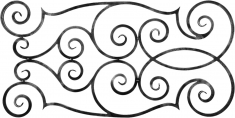 Image du produit : Panneau décor volutes 1000 x 500mm 