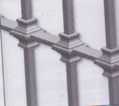 Garniture de barreau en fer forgé à souder. Compatible avec des barreaux carré de 14mm et fer plat  percé trous de 14 en 30x8 pour grilles et portails 