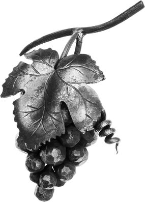 Décor représentant une grappe de raisins d'une hauteur de 275mm et d'une largeur de 180mm. En fer forgé.