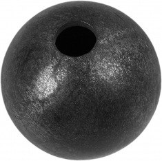 Boule creuse et percée d'un diamètre de 50mm et d'un trou rond de 14mm.