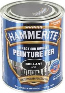 Peinture Hammerite Noir brillant 2,5 Litre -peinture de finition mate dont la formule unique a été spécialement conçue pour la protection et la décoration du métal. Elle s'utilise sur tous les métaux ferreux et non ferreux extérieurs, et est idéale pour les grilles, mobiliers de jardin et autres surfaces métalliques. L'application est facile car elle se fait directement sur la rouille, sans sous-couche, et garantit une protection du métal jusqu'à 8 ans.