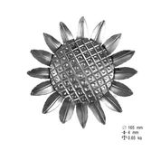 Décor de style fleur représentant une fleur de tournesol d'un diamètre de 165mm. En fer forgé.