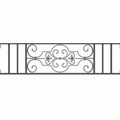 Appui de fenêtre type AF004 à visser dans votre tableau de fenêtre. Longueur finie de 1210mm et Hauteur finie de 314mm. Convient pour les tableaux de fenêtre de 1210mm. Main courante laminée de 1210mm de long en fer forgé sur le dessus. Motif au centre de 670mm de long par 290mm de haut. Le reste de la structure est en tube acier carré de 16mm de section.