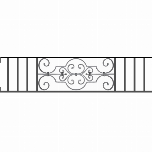 Appui de fenêtre type AF004 à visser dans votre tableau de fenêtre. Longueur finie de 1340mm et Hauteur finie de 314mm. Convient pour les tableaux de fenêtre de 1340mm. Main courante laminée de 1340mm de long en fer forgé sur le dessus. Motif au centre de 670mm de long par 290mm de haut. Le reste de la structure est en tube acier carré de 16mm de section.