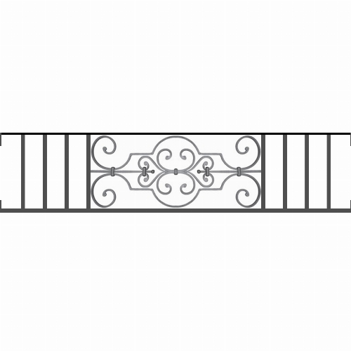 Appui de fenêtre type AF004 à visser dans votre tableau de fenêtre. Longueur finie de 1380mm et Hauteur finie de 314mm. Convient pour les tableaux de fenêtre de 1380mm. Main courante laminée de 1380mm de long en fer forgé sur le dessus. Motif au centre de 670mm de long par 290mm de haut. Le reste de la structure est en tube acier carré de 16mm de section.