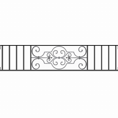 Appui de fenêtre type AF004 à visser dans votre tableau de fenêtre. Longueur finie de 1430mm et Hauteur finie de 314mm. Convient pour les tableaux de fenêtre de 1430mm. Main courante laminée de 1430mm de long en fer forgé sur le dessus. Motif au centre de 670mm de long par 290mm de haut. Le reste de la structure est en tube acier carré de 16mm de section.
