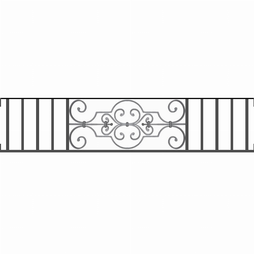 Appui de fenêtre type AF004 à visser dans votre tableau de fenêtre. Longueur finie de 1460mm et Hauteur finie de 314mm. Convient pour les tableaux de fenêtre de 1460mm. Main courante laminée de 1460mm de long en fer forgé sur le dessus. Motif au centre de 670mm de long par 290mm de haut. Le reste de la structure est en tube acier carré de 16mm de section.
