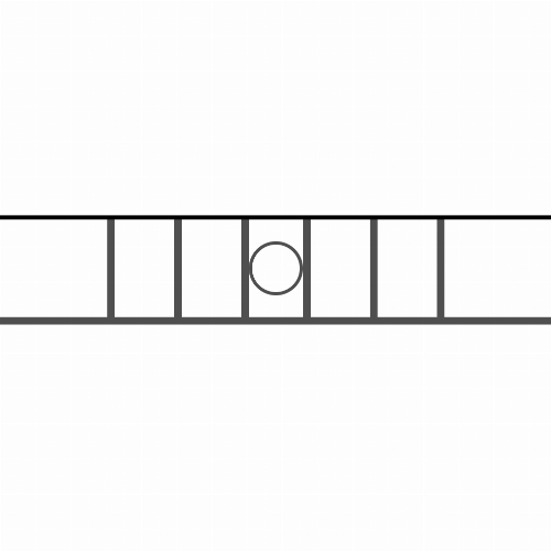 Appui de fenêtre type AF023 à sceller dans votre tableau de fenêtre. Longueur finie de 1020mm et Hauteur finie de 202mm. Convient pour les tableaux de fenêtre de 920mm. 50mm de scellement sont prévue de chaque côté. Main courante laminée de 920mm de long en fer forgé sur le dessus. Motif au centre de 100mm de long par 180mm de haut. Le reste de la structure est en acier carré plein de 14mm de section.