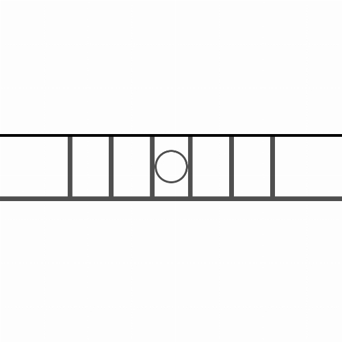 Appui de fenêtre type AF023 à sceller dans votre tableau de fenêtre. Longueur finie de 1030mm et Hauteur finie de 202mm. Convient pour les tableaux de fenêtre de 930mm. 50mm de scellement sont prévue de chaque côté. Main courante laminée de 930mm de long en fer forgé sur le dessus. Motif au centre de 100mm de long par 180mm de haut. Le reste de la structure est en acier carré plein de 14mm de section.