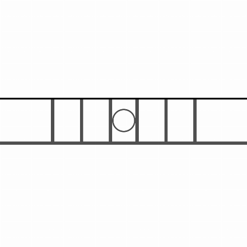 Appui de fenêtre type AF023 à sceller dans votre tableau de fenêtre. Longueur finie de 1060mm et Hauteur finie de 202mm. Convient pour les tableaux de fenêtre de 960mm. 50mm de scellement sont prévue de chaque côté. Main courante laminée de 960mm de long en fer forgé sur le dessus. Motif au centre de 100mm de long par 180mm de haut. Le reste de la structure est en acier carré plein de 14mm de section.