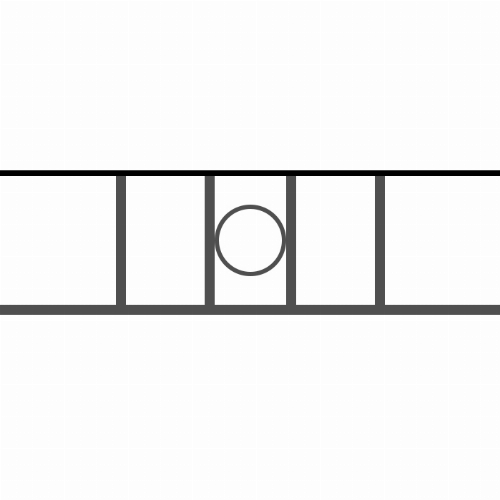 Appui de fenêtre type AF023 à sceller dans votre tableau de fenêtre. Longueur finie de 700mm et Hauteur finie de 202mm. Convient pour les tableaux de fenêtre de 600mm. 50mm de scellement sont prévue de chaque côté. Main courante laminée de 600mm de long en fer forgé sur le dessus. Motif au centre de 100mm de long par 180mm de haut. Le reste de la structure est en acier carré plein de 14mm de section.