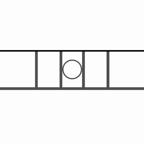 Appui de fenêtre type AF023 à sceller dans votre tableau de fenêtre. Longueur finie de 730mm et Hauteur finie de 202mm. Convient pour les tableaux de fenêtre de 630mm. 50mm de scellement sont prévue de chaque côté. Main courante laminée de 630mm de long en fer forgé sur le dessus. Motif au centre de 100mm de long par 180mm de haut. Le reste de la structure est en acier carré plein de 14mm de section.