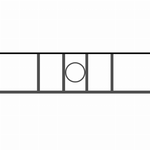 Appui de fenêtre type AF023 à sceller dans votre tableau de fenêtre. Longueur finie de 740mm et Hauteur finie de 202mm. Convient pour les tableaux de fenêtre de 640mm. 50mm de scellement sont prévue de chaque côté. Main courante laminée de 640mm de long en fer forgé sur le dessus. Motif au centre de 100mm de long par 180mm de haut. Le reste de la structure est en acier carré plein de 14mm de section.