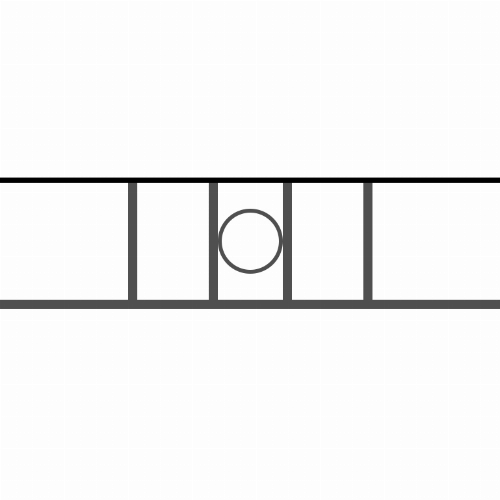 Appui de fenêtre type AF023 à sceller dans votre tableau de fenêtre. Longueur finie de 770mm et Hauteur finie de 202mm. Convient pour les tableaux de fenêtre de 670mm. 50mm de scellement sont prévue de chaque côté. Main courante laminée de 670mm de long en fer forgé sur le dessus. Motif au centre de 100mm de long par 180mm de haut. Le reste de la structure est en acier carré plein de 14mm de section.