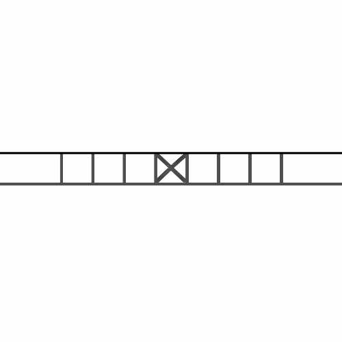 Appui de fenêtre type AF025 à sceller dans votre tableau de fenêtre. Longueur finie de 1330mm et Hauteur finie de 130mm. Convient pour les tableaux de fenêtre de 1230mm. 50mm de scellement sont prévue de chaque côté. Main courante laminée de 1230mm de long en fer forgé sur le dessus. Motif au centre de 110mm de long par 110mm de haut. Le reste de la structure est en acier carré plein de 12mm de section.