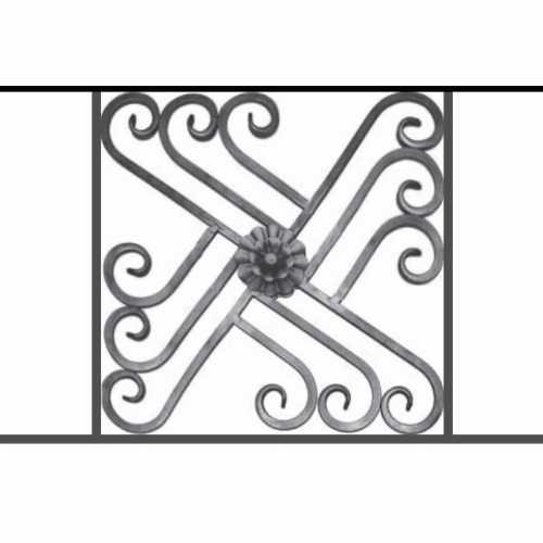 Appui de fenêtre type AFEF22 à sceller dans votre tableau de fenêtre. Longueur finie de 730mm et Hauteur finie de 480mm. Convient pour les tableaux de fenêtre de 630mm. 50mm de scellement sont prévue de chaque côté. Main courante laminée de 630mm de long en fer forgé sur le dessus. Motif au centre de 460mm de long par 460mm de haut. Le reste de la structure est en acier carré plein de 12mm de section.