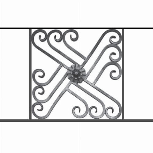 Appui de fenêtre type AFEF22 à sceller dans votre tableau de fenêtre. Longueur finie de 780mm et Hauteur finie de 480mm. Convient pour les tableaux de fenêtre de 680mm. 50mm de scellement sont prévue de chaque côté. Main courante laminée de 680mm de long en fer forgé sur le dessus. Motif au centre de 460mm de long par 460mm de haut. Le reste de la structure est en acier carré plein de 12mm de section.