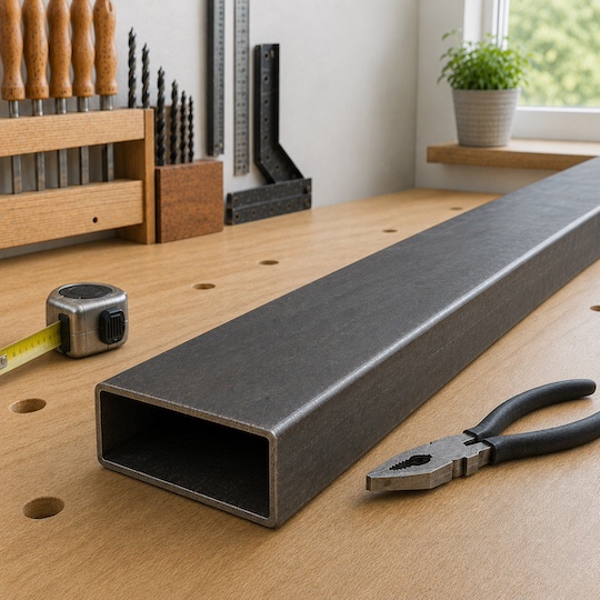 Le tube rectangle en acier est souvent utilisé dans les domaines de la ferronnerie, menuiserie et serrurerie. Ce modèle est en section rectangulaire de 40mm de haut par 80mm de large. Ce sont les dimensions extérieures du tube. Ce tube carré en acier à une épaisseur de 3mm. Il vous sera livré en acier brut de qualité supérieur. Il faut prévoir une tolérance de coupe de plus ou moins 1mm (coupe non ébavurée). Ce fer acier peut ètre soudé, percé ou découpé par exemple.
