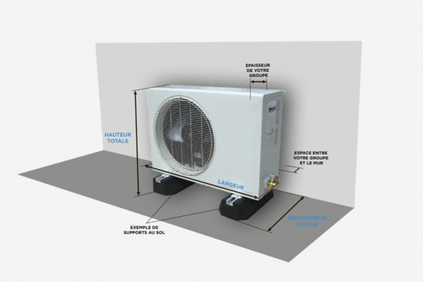 Le cache climatisation aluminium Persienne habille une unité extérieure avec un dessin sobre à lames horizontales, adapté aux façades modernes comme aux extérieurs plus classiques. Sa conception 100 % aluminium offre une excellente résistance aux UV, à l'humidité, au gel, à la pluie et aux variations de température. L'aluminium ne rouille pas et ne se déforme pas comme peuvent le faire certains caches en bois ou en PVC. Le thermolaquage permet de choisir parmi 20 coloris RAL afin d'accorder le cache climatisation à la façade, aux menuiseries ou à l'aménagement extérieur. Le produit est disponible en cinq tailles, du S au XXL, pour s'adapter à la majorité des groupes de climatisation et pompes à chaleur extérieurs. Les dimensions intérieures disponibles vont de L 90 x H 65 cm à L 148 x H 157 cm, avec une profondeur réglable selon la taille choisie. Les dimensions extérieures vont de L 95 x H 67 cm à L 153 x H 159 cm, ce qui permet de prévoir correctement l'encombrement final. Pour choisir la bonne taille, il faut mesurer l'unité extérieure avec ses supports, câbles et goulottes, puis prévoir 5 à 10 cm de marge en largeur et en hauteur. La profondeur ne nécessite pas de marge supplémentaire, car elle est réglable grâce aux réglettes de fixation fournies. Le colis comprend 1 face avant, 1 côté gauche, 1 côté droit, 1 capot, 4 réglettes de fixation, vis TBHC M6x12, rondelles, écrous frein M6 et notice de montage. L'assemblage se fait par encliquetage des côtés avec la face avant, puis par pose du capot et pliage des pattes prévues à cet effet. Les réglettes de fixation permette