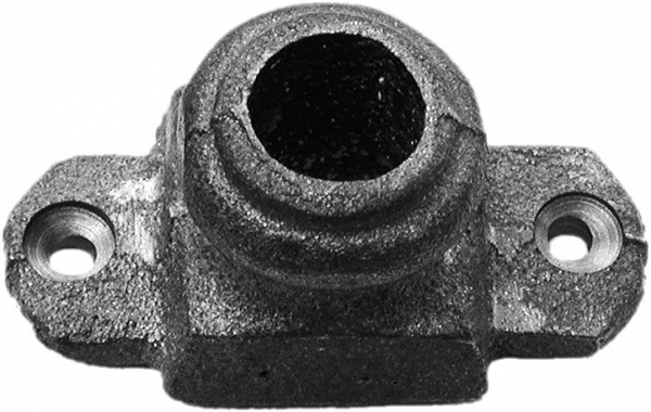 Cache scellement sur platine pour barreau Rond 14 mm - Percage diam 5 mm . 58X25 mm