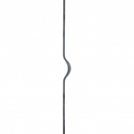 Barreau ondulé collection RONDE. Hauteur1150mm profilé rond de diamètre 14 mm Largeur de l'ondulation 70mm. Permet de personnaliser dans un style Moderne la fabrication de multiple élément de ferronnerie, tel qu'une rambarde, une clôture, un garde corps, un portail, par exemple. Livré brut, à peindre ou à vernir avec un produit adapté pour protéger contre la corrosion, utilisation en intérieur ou en extérieur.