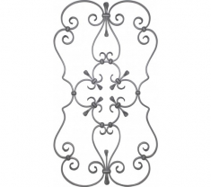 Panneau décors volutes collection Tradition. Largeur 486 mm. hauteur 875 mm. Plat 14x6 mm