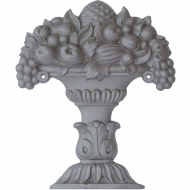 Bouquet décor fruits en fonte simple face à visser ou à souder sur portails , portillons , porte. Dimensions 280 mm x 235 mm. Finition brute 
