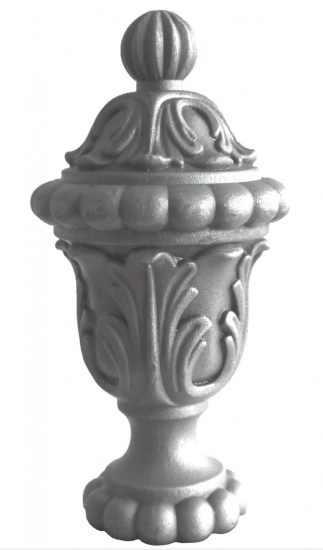 Tête de départ de rampe Gamme prestige - Hauteur 135mm Øbase 45mm Largeur 70mm - Fonte - À visser