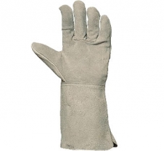 Paire Gants de protection pour soudeurs contre la chaleur. Tout en croute de vachette. En taille 10.