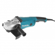 Meuleuse MAKITA diamètre 230mm GA9020. Robuste et dotée d'un carter renforcé.Protection de la machine contre les poussières optimisée.  Equipement : 1Poignée latérale. 1 Clé a ergots - 1 Ecrou de blocage 