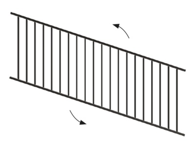 Panneau inclinable pour garde-corps sans soudure